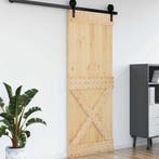 vidaXL Deur NARVIK Naturel 90 x 210 cm Massief Grenenhout, Verzenden, Nieuw