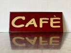 Vintage Italiaans zwaar industrieel Cafe bord – metaal –