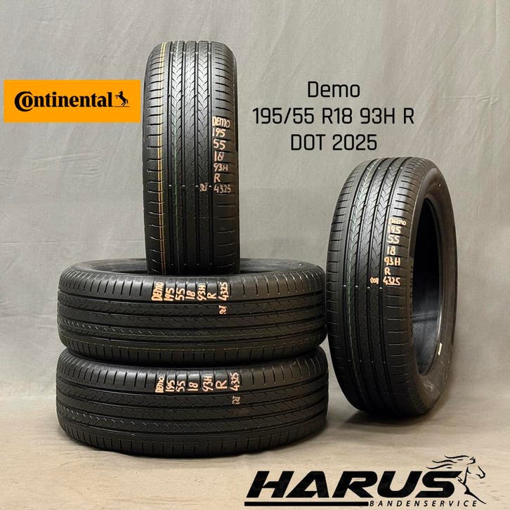 195/55/18 93H Continental EcoContact 6Q zomerbanden demo 4X, Auto-onderdelen, Banden en Velgen, 18 inch, Erkend duurzaam, Zomerbanden