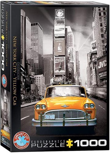 New York City Yellow Cab Gele Taxi 1000 stukjes (Puzzels), Ophalen of Verzenden, Nieuw, Overige typen