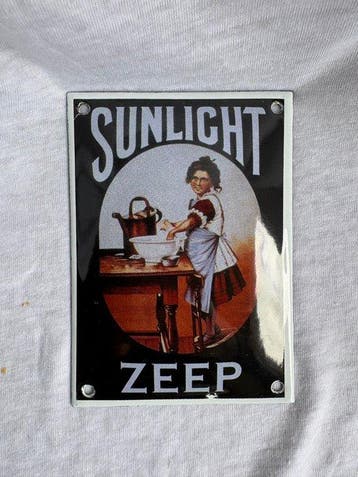Sunlight Zeep emaille reclamebord – nostalgische