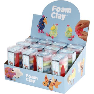 Foam Clay®, glitterkleuren, metallic kleuren, 12 set/ 1 doos, Hobby en Vrije tijd, Knutselen, Nieuw