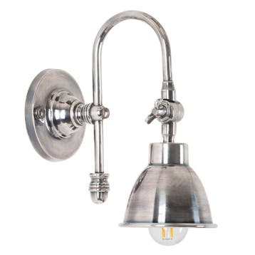 Messing Wandlamp Pasco Antiek Zilver Binnenverlichting, Verzenden, Nieuw