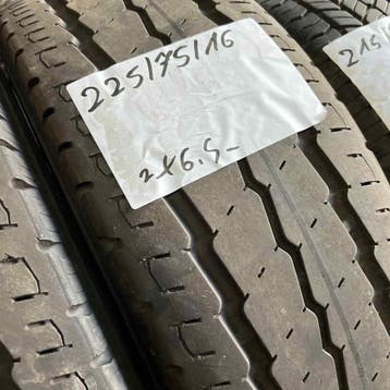 2 x Continental Vanco 225-75-16 C Zomerbanden 6,5mm, 16 inch, Ophalen of Verzenden, Band(en), Bestelwagen