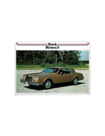 1979 BUICK RIVIERA S LEAFLET NEDERLANDS, Nieuw, Author