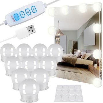 Malatec hollywood spiegellampen met 10 LED lampen, Ophalen of Verzenden, Nieuw