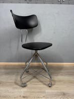 Stoel - Chroom, skai - Mid century kruk