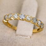 Zonder minimumprijs - Ring - 14 karaat Geel goud - 0.97ct., Sieraden, Tassen en Uiterlijk, Nieuw