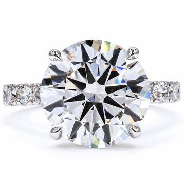 Ring - 18 karaat Witgoud - 8.01ct. tw. Diamant (Lab-grown) -, Nieuw