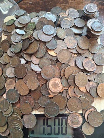Nederland. Collection of coins 1950 - 1980, 1,5 kg (Zonder