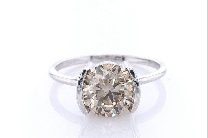 Ring - 14 karaat Witgoud - 2.50ct. tw. Diamant (Natuurlijk, Sieraden, Tassen en Uiterlijk, Ringen