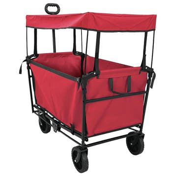 vidaXL Vouwbare Handtrolley Rood 105 x 56,5 x 116 cm Oxford, Verzenden, Nieuw