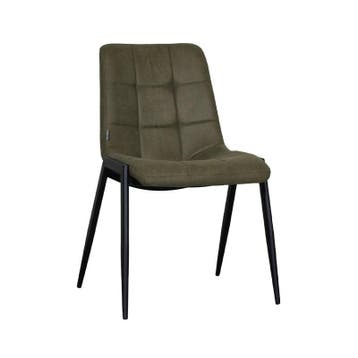 Stoel Noor | Moss | Micro Suede | Zwart Metalen Frame | 2, Verzenden, Nieuw in verpakking