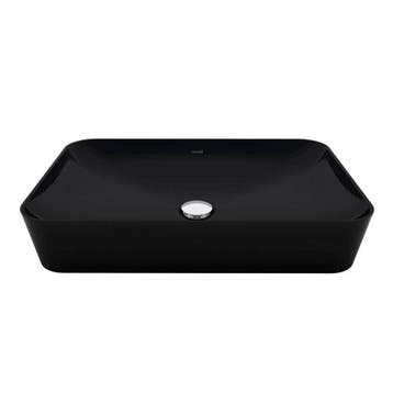 Keramische opbouw Wastafel -597x396x104mm - mat zwart, Ophalen of Verzenden, Nieuw