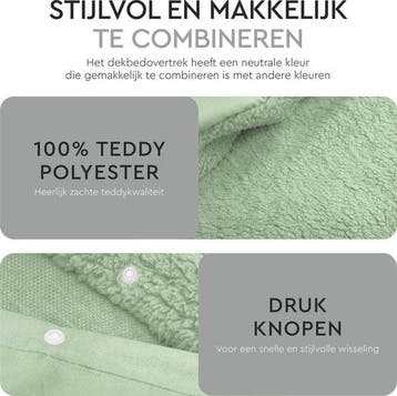 Veiling - Sleeptime Teddy Dekbedovertrek - 200x200/220 +2slo, Nieuw