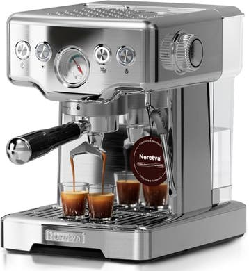 Barista Espressomachine | Semi-automaat | OP=OP 35% Korting, Stoompijpje, Espresso apparaat, 10 kopjes of meer, Gemalen koffie