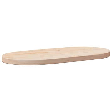 vidaXL Tafelblad 80x40x2,5 cm massief grenenhout ovaal, Verzenden, Nieuw
