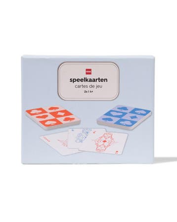 HEMA Speelkaarten 13x10cm blauw/oranje - 2 stuks, Verzenden, Nieuw