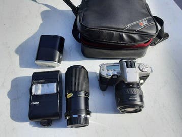 Minolta, Tokina, Metz, Osram Dynax 4 + 80-20mm + ubehör |, Audio, Tv en Foto, Nieuw