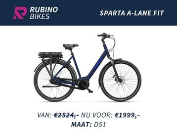 SPARTA A-Lane Fit | 500Wh | NIEUW | €525 KORTING, Ophalen, Sparta, Nieuw, 51 tot 55 cm