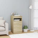 vidaXL Ladekast 40x50x76 cm bewerkt hout sonoma eikenkleurig, Huis en Inrichting, Kasten | Overige, Verzenden, Nieuw