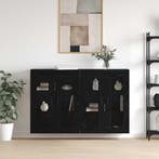 vidaXL Wandgemonteerde Kasten 2 pcs Zwart eiken 69,5 x 34 x, Minder dan 50 cm, Verzenden, Nieuw, Minder dan 100 cm