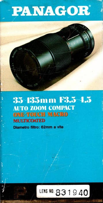 Panagor 35–135mm F/3.5–4.5 Auto Zoom Macro Lens voor Contax, Verzenden, Nieuw