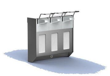 Triple RVS zeepdispenser | 3 x 500 ml, Verzenden