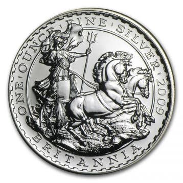 Britannia 1 oz 2009 (100.000 oplage), Verzenden, Overige landen, Losse munt, Zilver