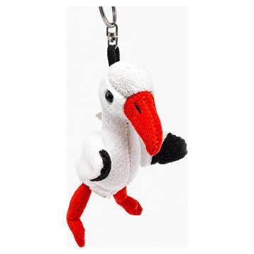 Cornelissen ooievaar knuffel sleutelhanger - pluche - 13 cm, Kinderen en Baby's, Verzenden, Nieuw