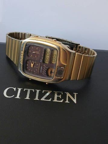 Citizen - Ana-Digi Temp Thermometer Vintage Quartz- Ref., Nieuw