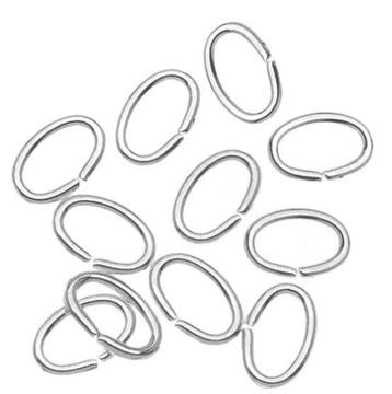 50 x RVS 304 tarnish resistant buig ringetjes ovaal 8 x 5..., Ophalen of Verzenden, Nieuw, Kraal