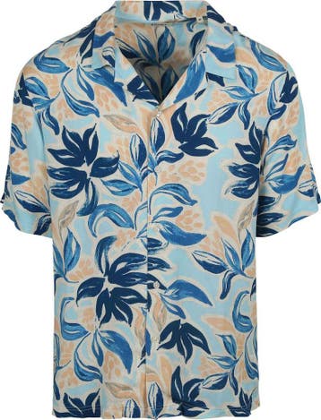 Shiwi Overhemd Vic Floral Leafs Blauw maat M Heren, Verzenden, Nieuw, Shiwi