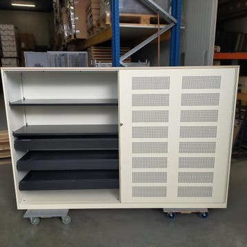 Ahrend grote metalen akoestische schuifdeurkast - 160x240x45, Huis en Inrichting, Kasten | Roldeurkasten en Archiefkasten, Ophalen of Verzenden
