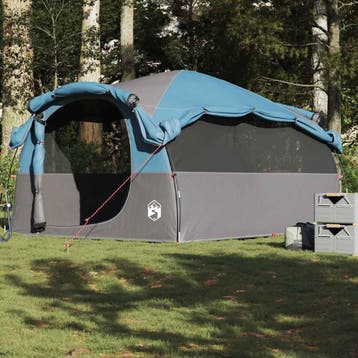 vidaXL Tunneltent 6-persoons waterbestendig blauw, Verzenden, Nieuw, Tot en met 2