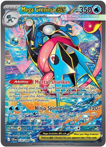 Mega Greninja ex (CRI 116), Ophalen of Verzenden, Nieuw
