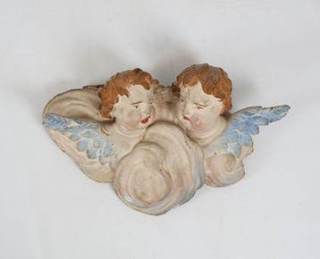 sculptuur, Putti - 30 cm - Gips