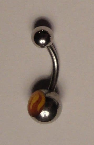 Navel piercing Flames, Verzenden, Nieuw