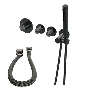 Brauer Gunmetal Carving Thermostatische Inbouw Badkraan, Doe-het-zelf en Verbouw, Sanitair, Ophalen of Verzenden, Nieuw