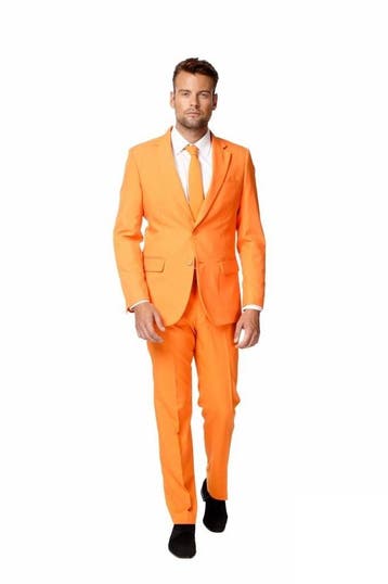Oranje Herenkostuum 3-delig, Ophalen of Verzenden, Nieuw