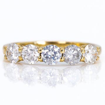 Zonder minimumprijs - Ring - 14 karaat Geel goud - 1.30ct., Nieuw