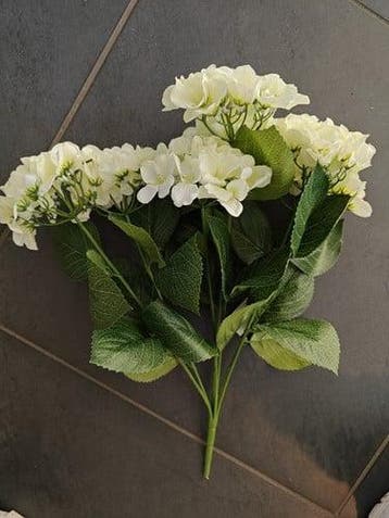 Hortensia Hydrangea Groot Wit Zijdenbloem 54 cm, Ophalen of Verzenden, Nieuw