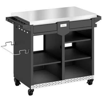 Grillwagen 5-laags Grilltafel Met Verstelbare Roestvrijstale, Verzenden