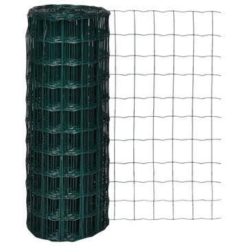 vidaXL Euro hek 10x1,0 m staal groen, Verzenden, Nieuw, IJzer, 1 tot 2 meter