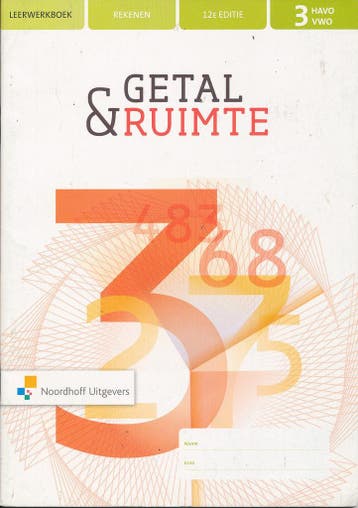Getal en Ruimte 12e editie Leerwerkboek 3 HAVO/VWO 978900190, Boeken, Verzenden, Nieuw