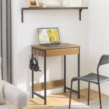 Compact Bureau met Lade en 2 Haken voor Thuis en Kantoor, Computers en Software, Laptoptafels, Verzenden, Nieuw