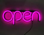 Open neon bord verlichting lamp licht kunststof 3D *roze*, Verzenden, Nieuw in verpakking