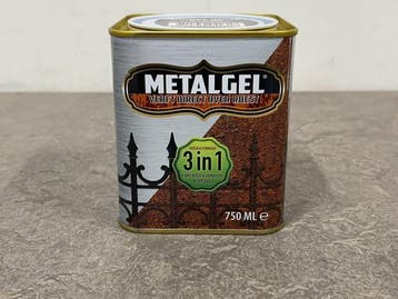Veiling - 6x Metalgel 3-in-1 lak middelgrijs glans 750ml, Nieuw