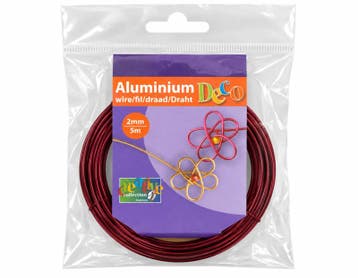 1x Vaessen Creative • Aluminiumdraad 2mmx5m Oxblood, Ophalen of Verzenden, Nieuw, Kraal