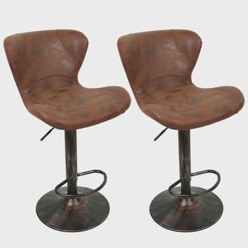 Set van 2 Retro Barstoelen met Kunstleer, Draaibaar en Verst, Verzenden, Nieuw